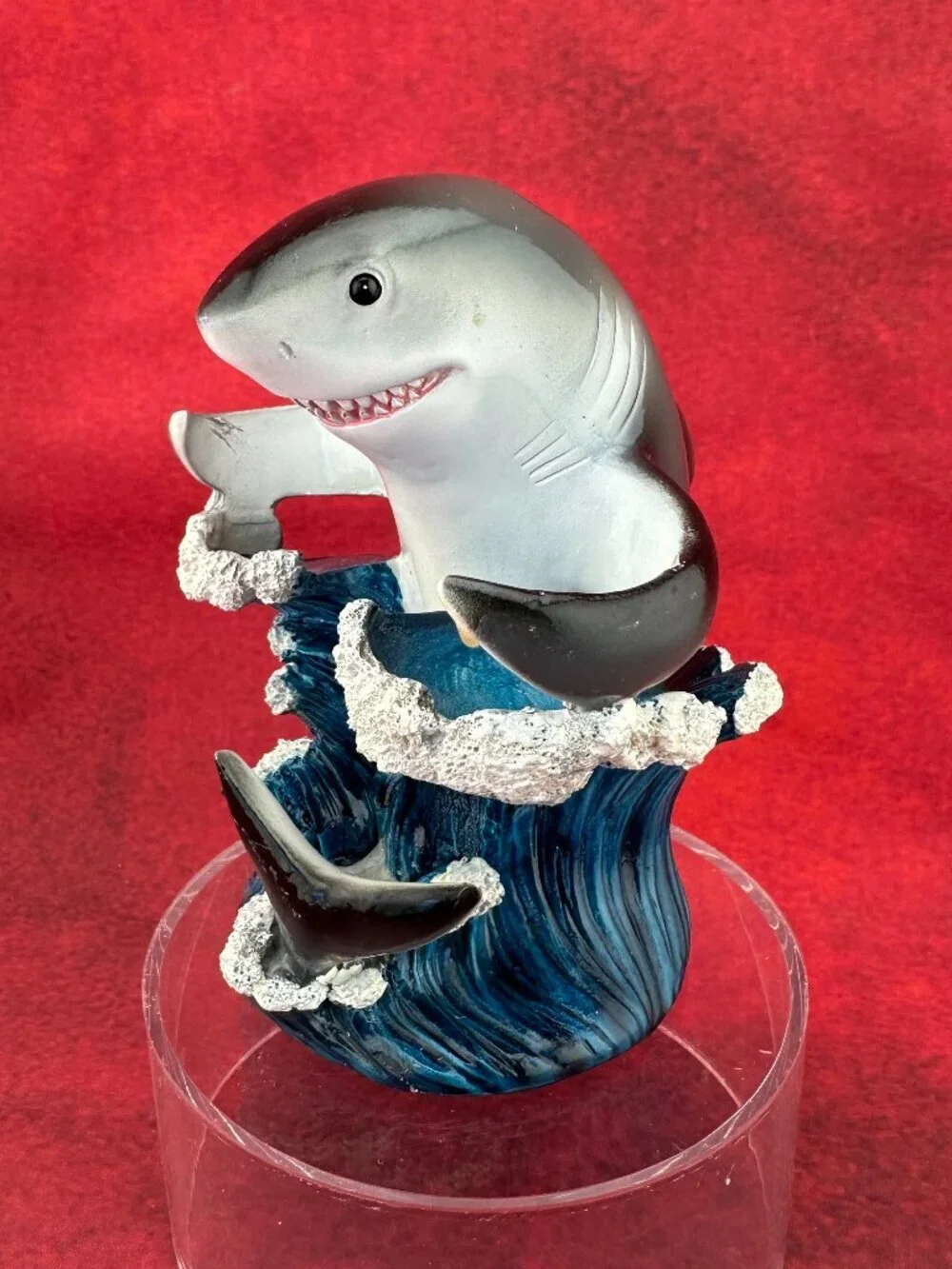 EBROS GIFT NAUTICAL OCEAN MARINE GREAT WHITE SHARK SALT & PEPPER SHAKERS HOLDER